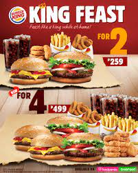 Burger king delivers in the philippines! Manila Shopper Burger King Feast Like A King Bundle Promo