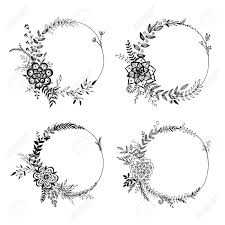 Wreath Drawing Vintage Google Search Met Afbeeldingen Bloemen Tekenen Bloemenkransen Bullet Journal Ideeen
