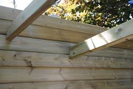 Fixer Les Madriers Du Toit Le Long De La Pente Toit Plat Abri De Jardin Toit