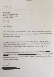 I Made My Students Write A Cover Letter For A Job They Wanted After High School This Guy Had Some High Aspirations Odd Stuff Magazine