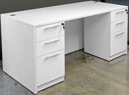 I purchased this desk because i needed. White Rectangular Managers Desk W 6 Drawers