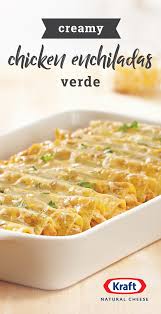 Creamy Chicken Enchiladas Verde Recipe Creamy Chicken Enchiladas Chicken Enchiladas Verde Creamy Chicken