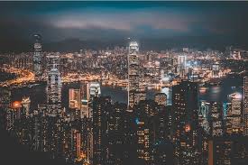 Top View Photo Buildings Night Time Aerial View Skyscraper City Piqsels