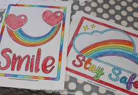 We do love coloring pages here at easy peasy and fun and we have hundreds of them to share with you, so go and grab your crayons or coloring pens. Rainbow Coloring Pages Hang Rainbows In Windows To Spread Hope And Positivity Messy Little Monster