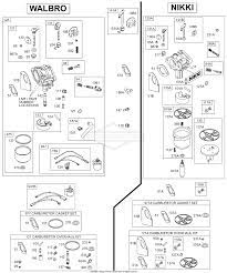 Carburetor rebuild kits carburetor rebuild repair kit fit for nikki carb briggs & stratton master overhaul 796184. Briggs And Stratton 28q777 0116 01 Parts Diagram For Walbro And Nikki Carburetors