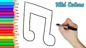 Drawings music notes stock illustration gg72719200 gograph. How To Draw Music Note Part 1 Teach Drawing For Kids And Toddlers Coloring Page Video Youtube