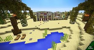 Before 1.8, spring water pools also spawned, but were much rarer than the normal water pools. Desert Oasis House Minecraft Map