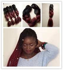Ombre Black And Burgundy Braids Aliexpress Com Buy Hottest 1b Burgundy Ombre African Box Hair Braids Kanekalon Jumbo Braiding Ha Thin Fine Hair Braid In Hair Extensions Try On Hairstyles