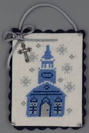 Stitch our free patterns or design your own with graph paper, alphabets, borders. Misty Hill Studio Cross Stitch Misty Hill A Blue And Silver Christmas Church Cross Stitch