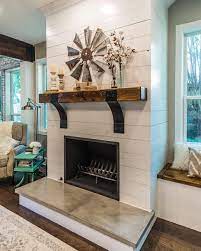 Maybe you would like to learn more about one of these? We Ve Got One More Fireplace Throwback To Wrap Up Your Week This Project Was Only A Few M Brick Fireplace Makeover Fireplace Remodel Farmhouse Fireplace Decor