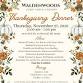 Waldenwoods Thanksgiving Dinner event image