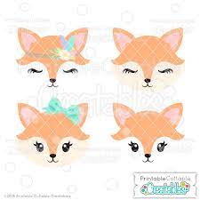 Download Cute Fox Face Svg Files Clipart For Cricut Silhouette Cutting Machines