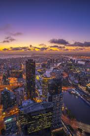 Aerial View Of Dramatic Sunset At Melbourne City Skyline Aerial View Of Dramatic Sunset At Melbourne C Melbourne Australia City Melbourne Skyline Sunset City