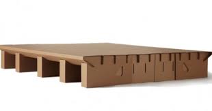 Cardboard Paperpedic Bed Can Support The Weight Of 22 People Cardboard Furniture Modern Bed Frame Bed Frame Plans