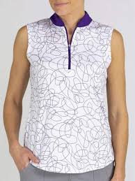 Jofit Womens Sleeveless Golf Mock Sierra Swirl Gt253 Ssw