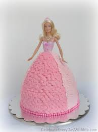 Invert on cake plate with widest part of cake on the bottom. How To Make A Barbie Doll Cake Celebrate Every Day With Me