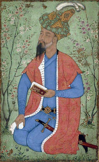Muslim Prince Mirza Hindal in a Garden, ca, 1600-1610. India, Mughal Empire, circa 1600-1610