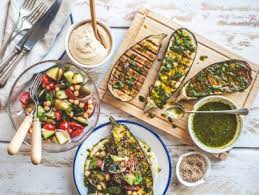 Recipes like caprese stuffed portobello mushrooms and salmon with roasted red pepper quinoa salad are dinners you'll want to make time and time again. The Mediterranean Diet Is The Best Diet 2020 Food Network Healthy Eats Recipes Ideas And Food News Food Network