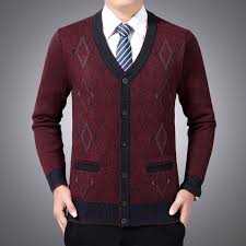 Mostly men know minimal about how to wear sweater in a long nights of autumn and winter. Men Wool Cashmere Caridgan Knitwear Black Camel Red Rhomboids Pattern Thicken Fleece V Neck Warm Sweaters Autumn Early Winter Cardigans Aliexpress