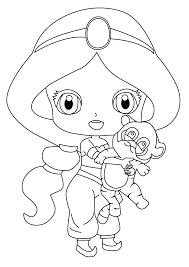 Toddler baby jasmine coloring pages. Baby Princess Printable Coloring Pages Novocom Top