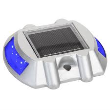 Low Profile Solar Led Blue Boat Dock Light Marinedockparts Com