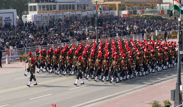 77th Republic Day | The immaculate and impactful march past by the  contingents of the Indian Army - including Mixed Scouts Contingent; 4  BHAIRAV Battalion – Sikh Light Infantry Regiment; Rajput Regi