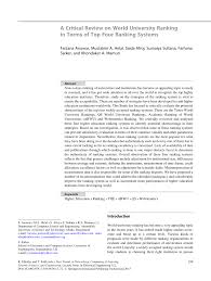Coming soon — qs world university rankings 2022. Pdf A Critical Review On World University Ranking In Terms Of Top Four Ranking Systems