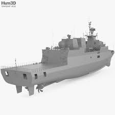 Kamorta Class Corvette 3d Model Ship On Hum3d In 2020 Model Ships Corvette 3d Model