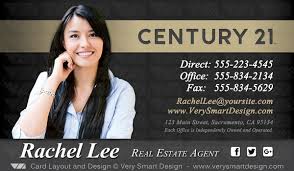 Century 21 business cards (click to select product) wow! New C21 Logo Agent Real Estate Business Cards Century 21 Design 8b Gold And Dark Gray
