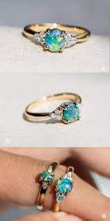 Rainbow Australian Solid Black Opal Diamond Engagement Wedding Rin Engagement Rings Opal Rose Gold Engagement Ring Vintage Moissanite Engagement Ring Rose Gold