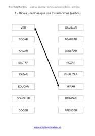 Conciencia Semantica Con Sinonimos Y Antonimos Verbos Sinonimos Y Antonimos Sinonimos Para Ninos Antonimos