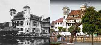 Kantoor Van Aneka Niaga Op De Jalan Kali Besar Timur In Het Oude Stadsdeel 1971 Gedung Ex Internationale Crediet En Handelsvereen Indonesia Indie Gedung