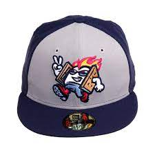 Style 23094 New Era 59fifty Fitted Hat Gray Light Navy Crown Light Navy Visor Black Undervisor Team Logo Embroide New Era 59fifty Fitted Hats Hats