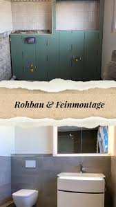 Badezimmer Im Rohbau Mit Vorwand Und Nach Der Feinmontage Alles Im Badezimmer Ist Moglich Nehmen Sie Sich Auch Zeit Bei D Heizungstechnik Badezimmer Rohbau