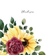 Digital draw, illustration in watercolor style, vector. Sunflower Png Clipart Png Red Rose Clipart Floral Frame Etsy Rose Clipart Sunflower Clipart Floral Watercolor