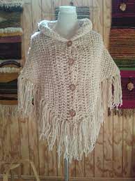 Poncho tejido a mano crochet hasta 3 a 4 años de lana +4; Comite Salvacion Tablero Ponchos De Lana A Crochet Molde Ocultacion Ciego