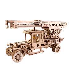 This puzzle game gets more. Ugears Fire Truck With Ladder Model Kit Mechanical 3d Puzzle