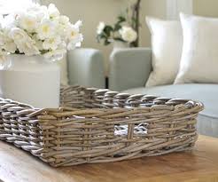Artifacts rattan™ rectangular tray with cutout handles sabogahome 5 out of 5 stars (113) $ 66.00. Amalfi Rattan Tray Antique Grey Rectangle Wicker Tray Decor Rattan Tray Rectangle Tray Decor Ideas