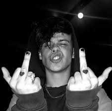 Rude man driving his car and arguing. Indie Aesthetic Wallpaper Middle Finger Novocom Top