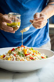 Healthy Quinoa Salad With Feta Cheese And Mixed Vegetables Recipe Quinoa Healthy Quinoa Salad Feta Cheese Salad
