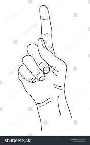 Black And White Pointer Finger Gesture Index Finger Up Counting On The Fingers Black And White Illustration Of A Hand L Hand Illustration Black And White Illustration Graphic Design Art