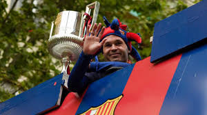 Image result for INiesta bids farewell to barca
