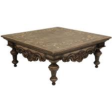 Ornately Carved Square Coffee Table Coffee Table Coffee Table Square Painted Coffee Tables