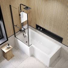 We did not find results for: L Shaped 1700 Shower Bath 6mm Matt Black Easy Clean Screen With Rail Left Handed Bathroom Mountain