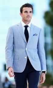 Formal Season Doesn T Have To Mean Suits Try A Blazer Or Sports Jacket This Pale Blue Jack In 2020 Best Blue Suits For Men Blue Blazer Outfit Men Blue Blazer Outfit