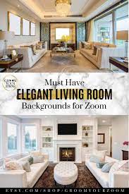 Elegant Living Room Zoom Background 4 Virtual Backgrounds For Video Call Home Living Stock Photo Digital Download Elegant Living Room Elegant Living Living Room Background