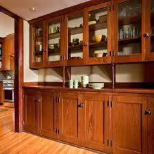 brown straight teak wood kitchen