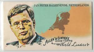 Jan Peter Balkenende World's Leaders #WL30 2008 Topps Allen & Gitner Insert 