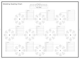 wedding seating chart template round tables 4113