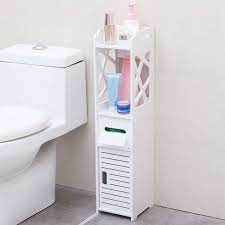 Product titlepiscis bathroom corner cabinet, movable bath toilet. Small Bathroom Storage Corner Floor Cabinet With Doors And Shelves Thin Toilet Vanity Cabinet Narrow Bath Sink Organizer Towel Storage Shelf For Paper Holder White Amazon In Home Kitchen